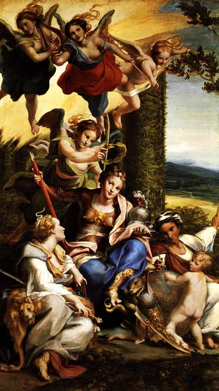 Allegory of the Virtues Correggio 1530