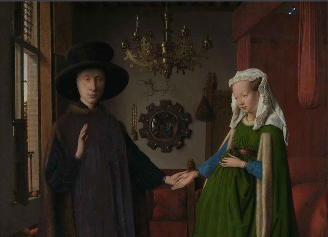 arnolfini portrait detail jan van eyck national gallery