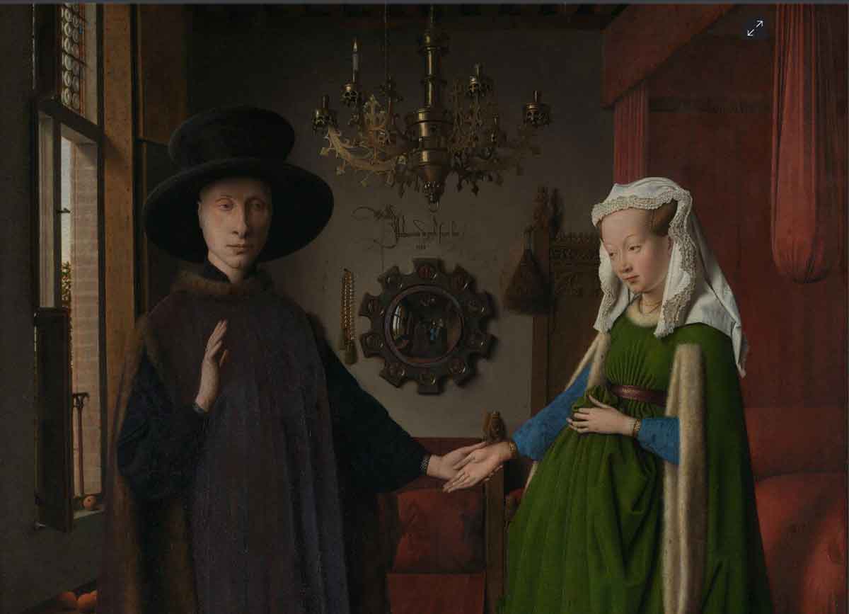 arnolfini portrait detail jan van eyck national gallery