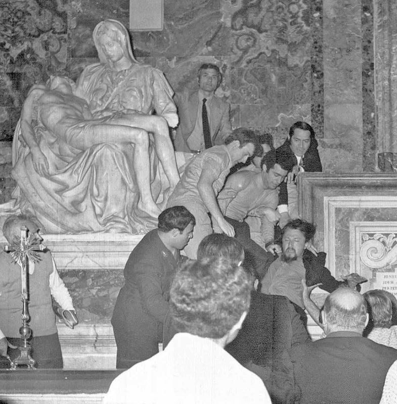 art vandalism laszlo toth pieta attack