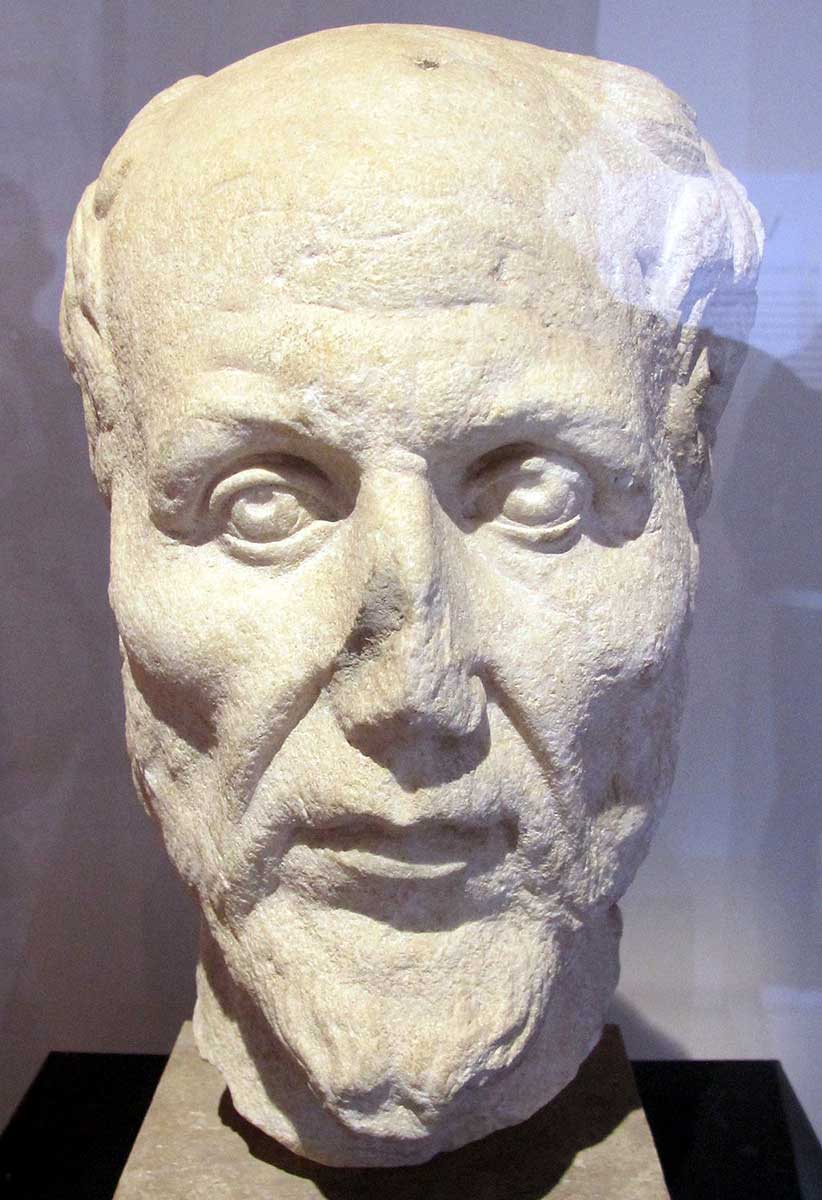 bust plotinus ostia marble