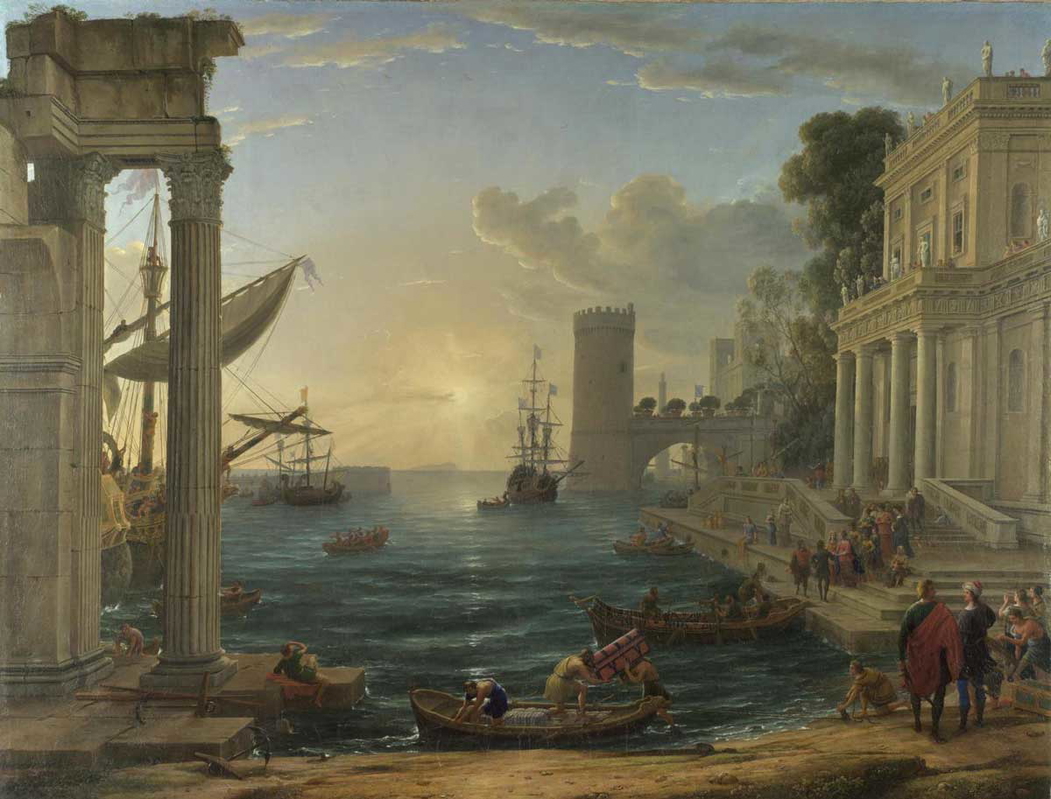 claude lorrain seaport embarkation queen sheba