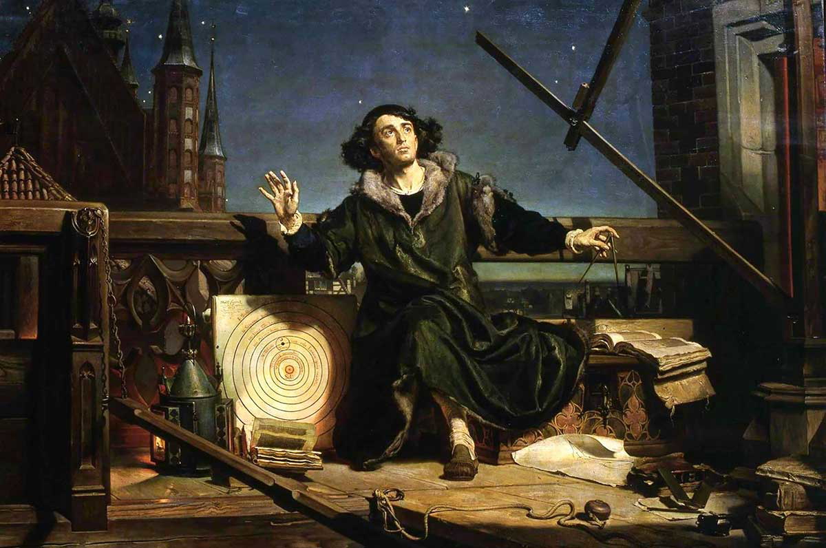 copernicus in the tower frombork jan matejko