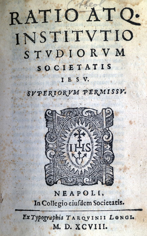 ignatius of loyola ratio studiorum