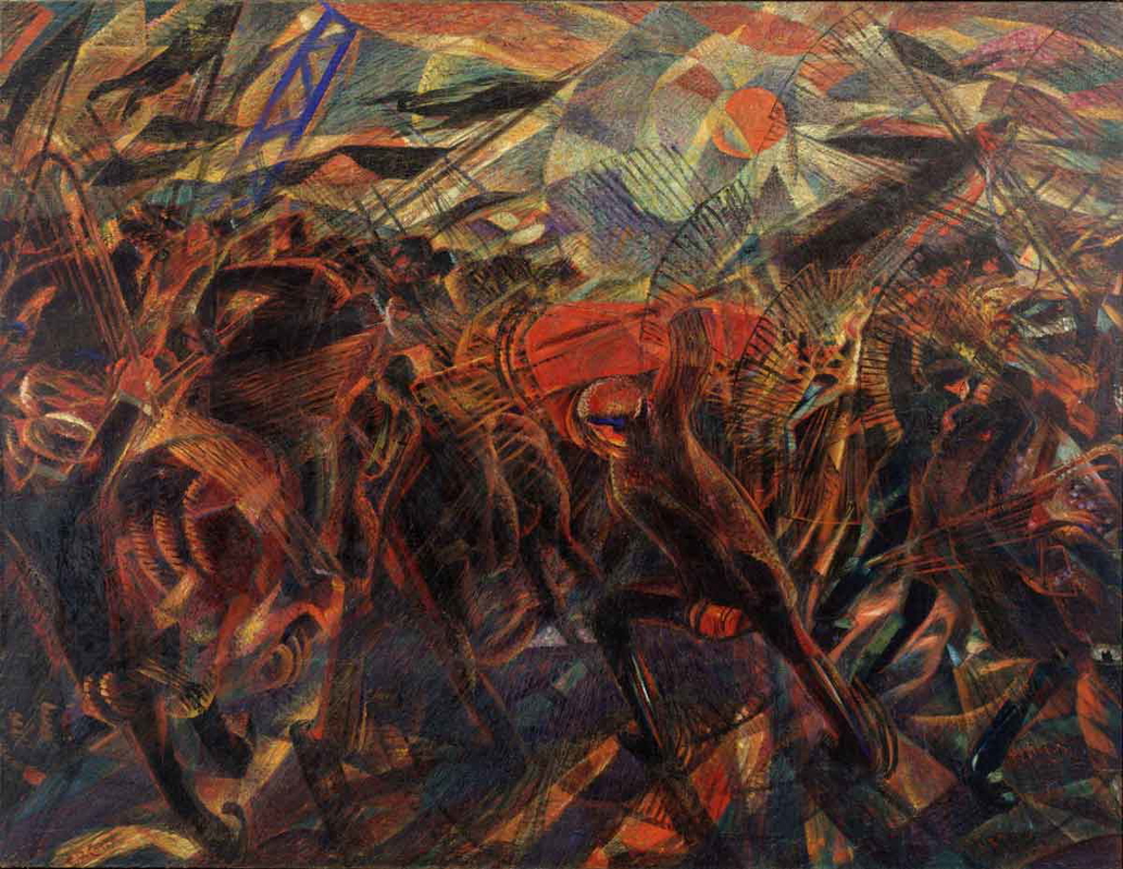 italian futurism carra funeral painting 1910