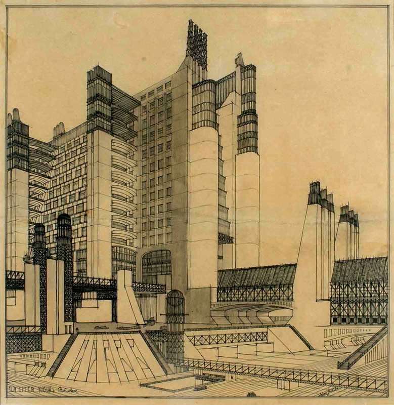 italian futurism santelia new city sketch 1914