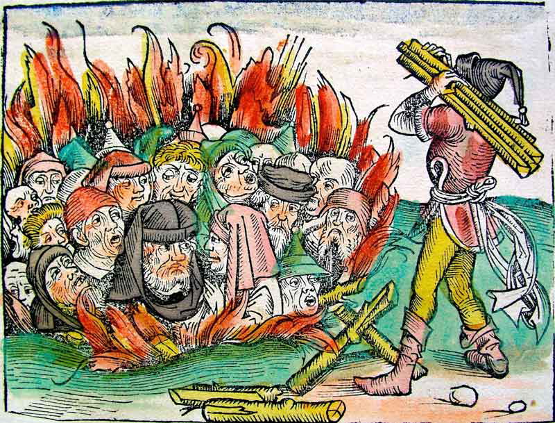 jews burned pogrom