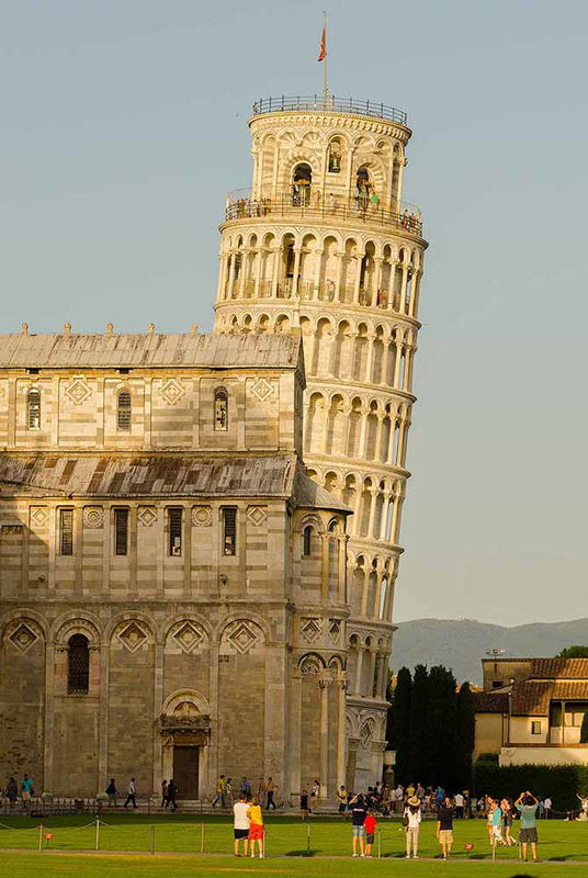 The leaning Tower of Pisa