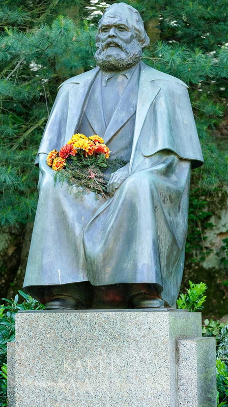 marx statue metal cast