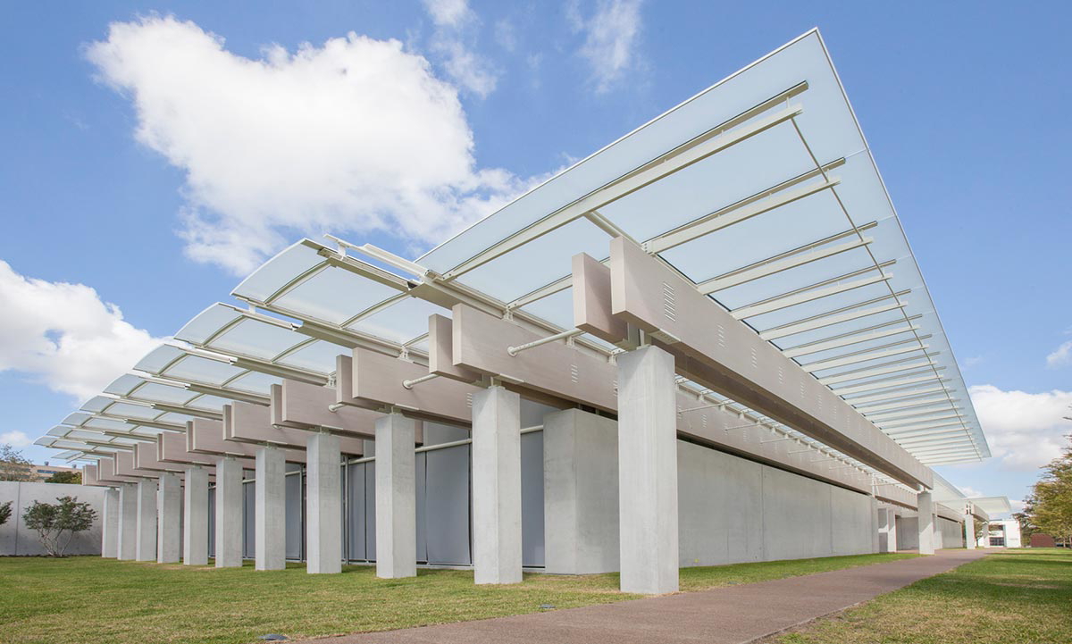 modern movement kimbell art museum hi tech roof