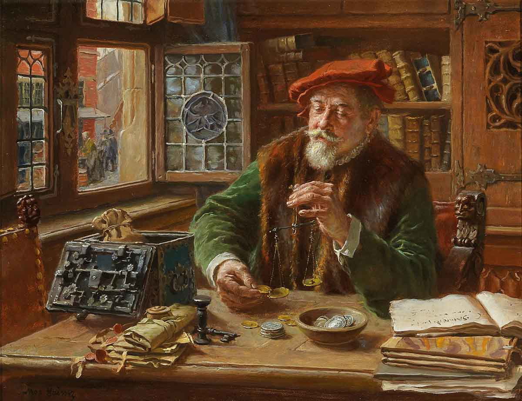 money lender painting