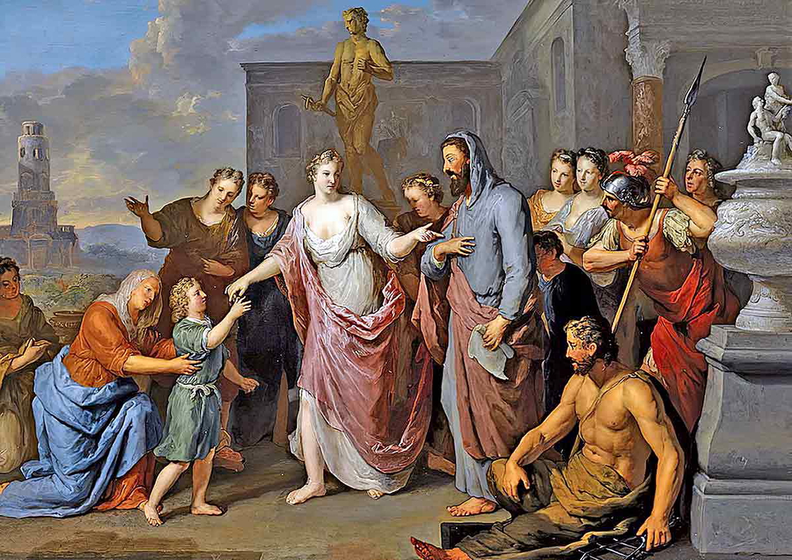 olympias presenting alexander painting