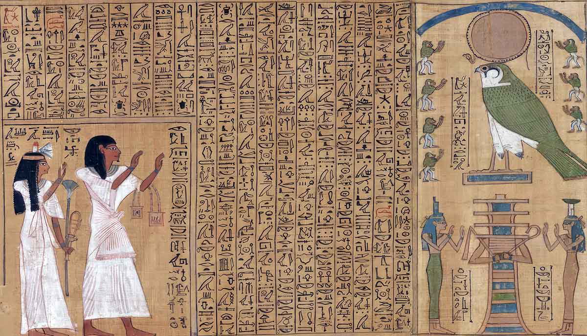 papyrus new kingdom god ra horakhty djed