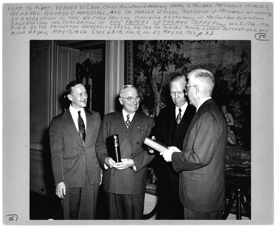 president truman george marshall photo