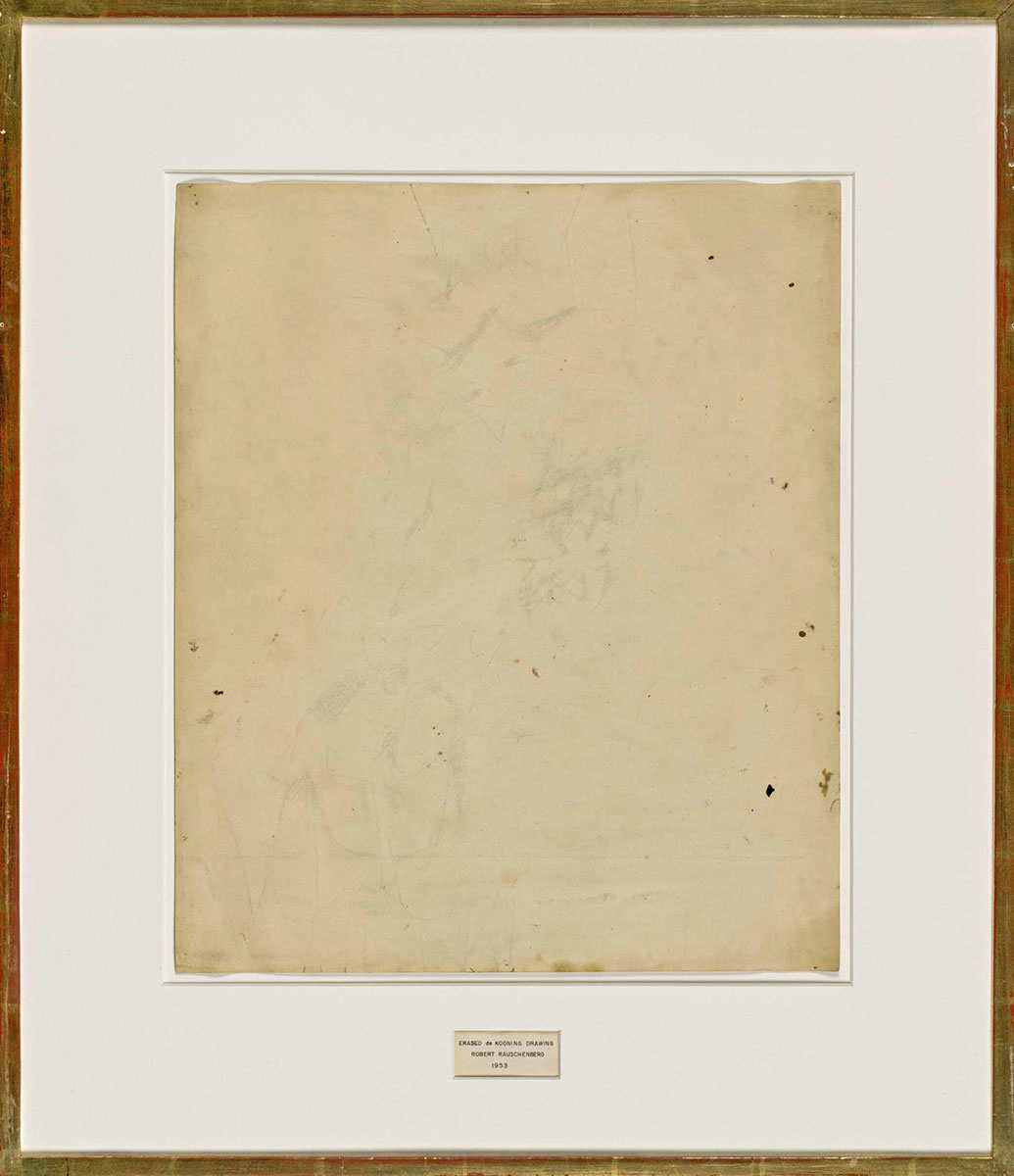 rauschenberg de kooning drawing