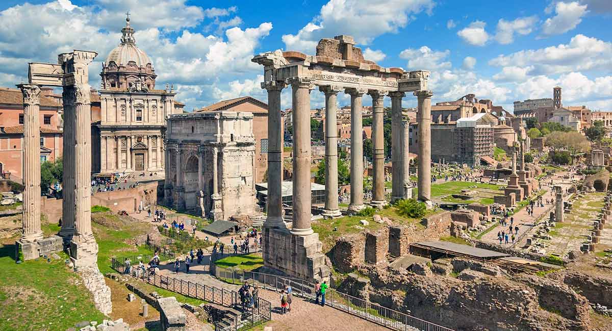 temple of saturn arch of septimius severus roman forum