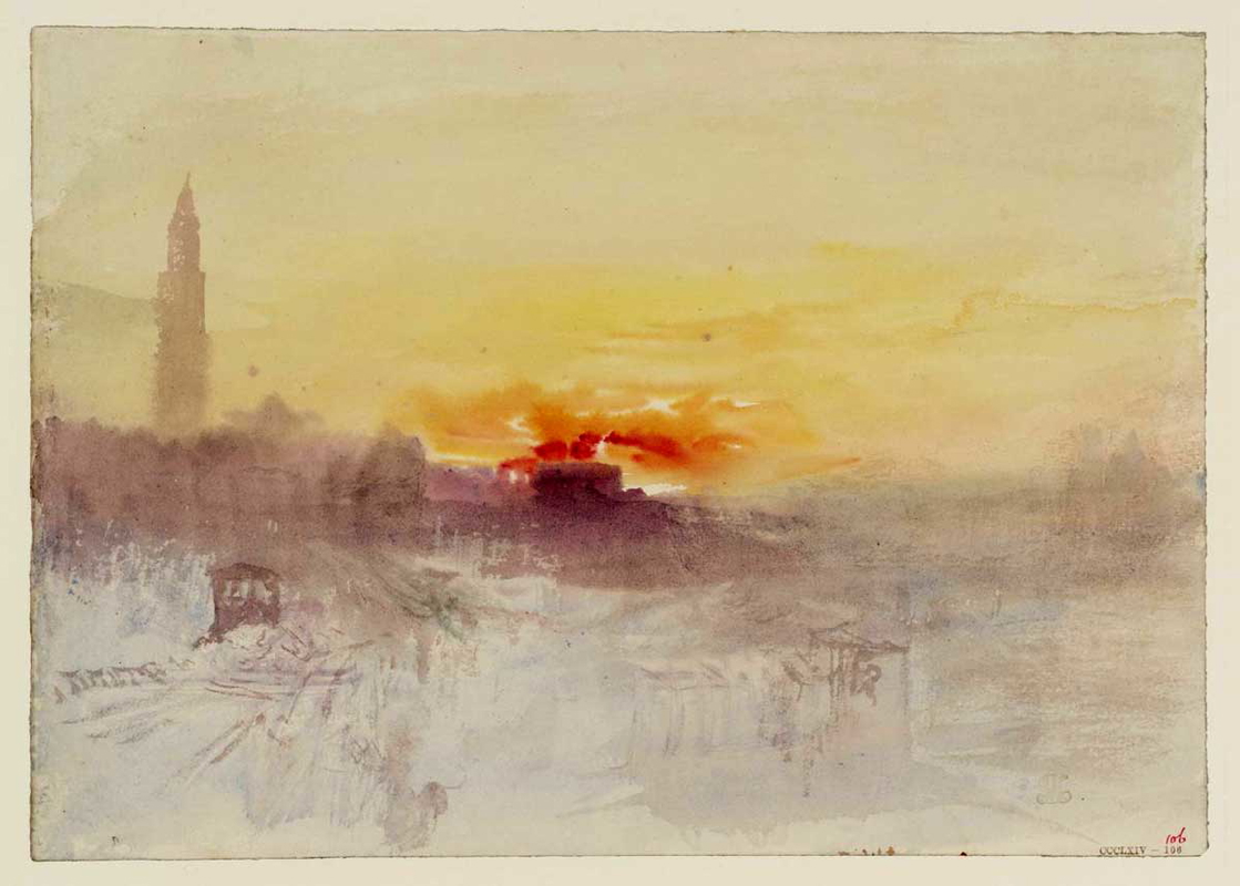turner rooftops venice campanile san marco sunrise