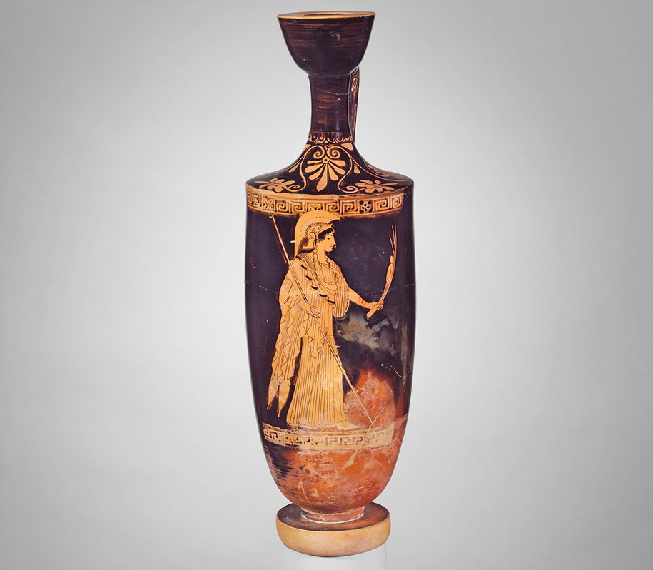 vase painting athena naval victory greece