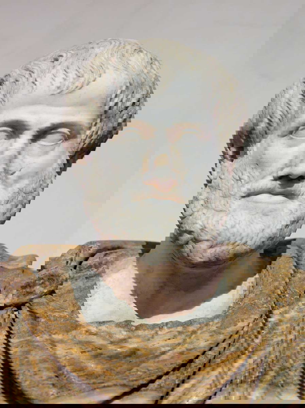 aristotle marble bust
