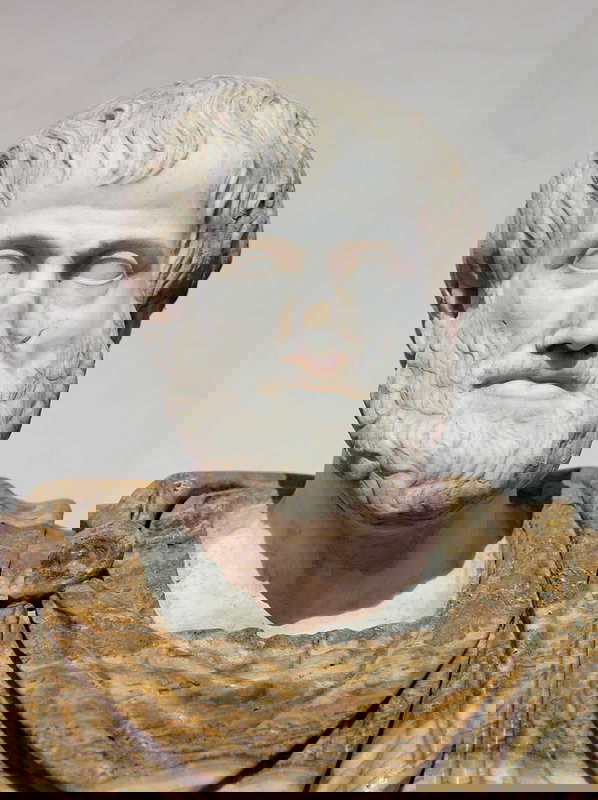 aristotle marble statue