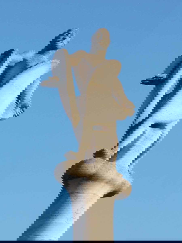 contemporary statue aristotle