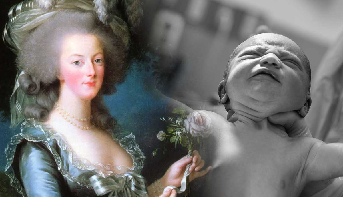 did marie antoinette give birth in public