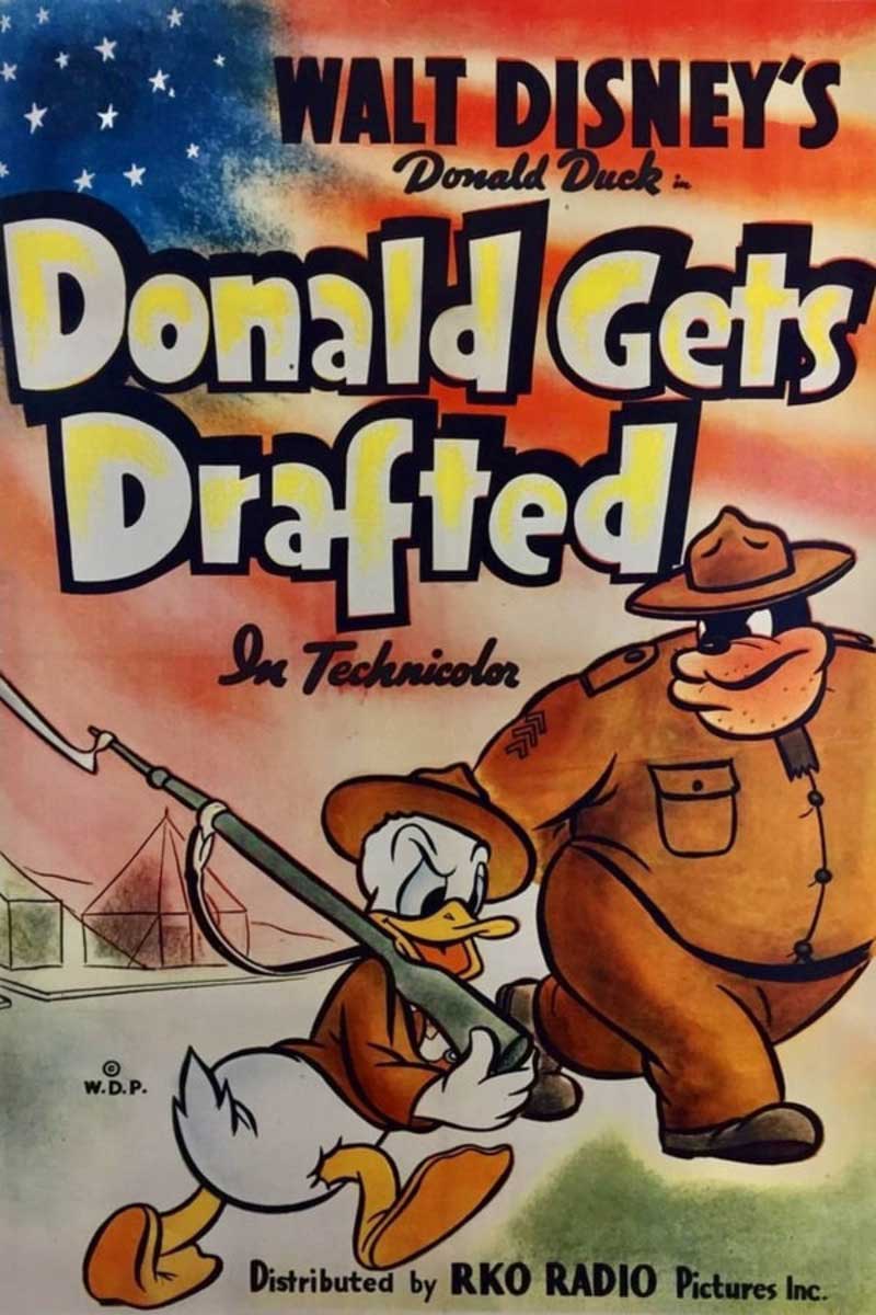 donald duck gets drafted poster