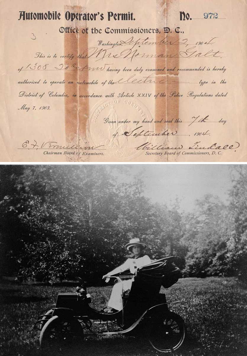edith wilson automobile permit