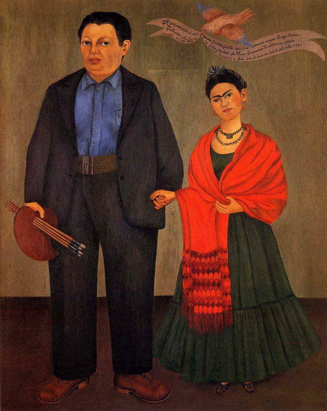 frieda and diego rivera by frida kahlo