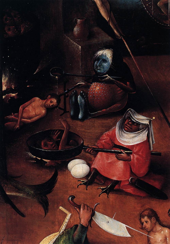 hieronymus bosch the last judgement detail frying