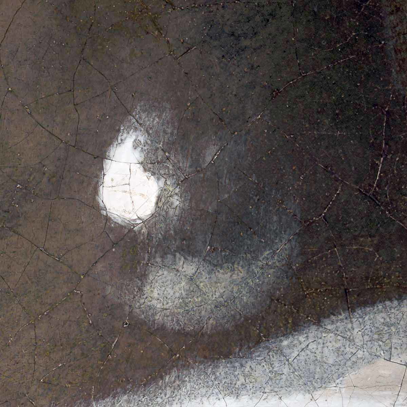 johannes vermeer girl with a pearl earring detail painting