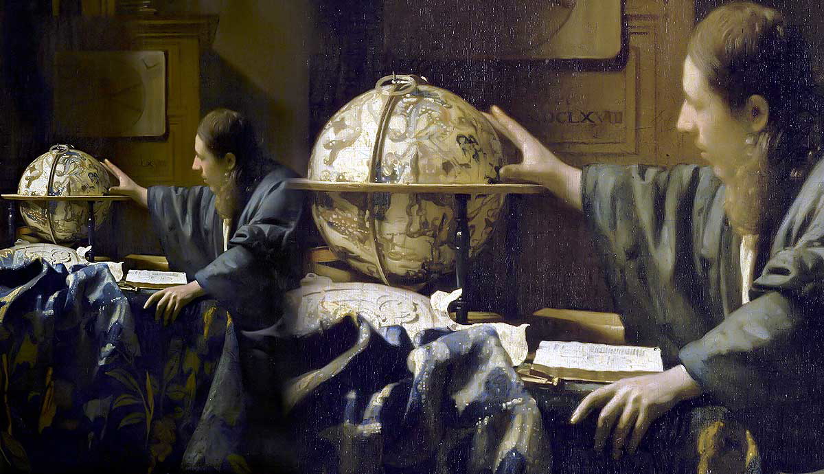 johannes vermeer the astronomer detail painting