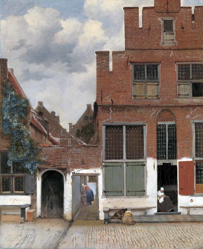 johannes vermeer view of houses in delft painting