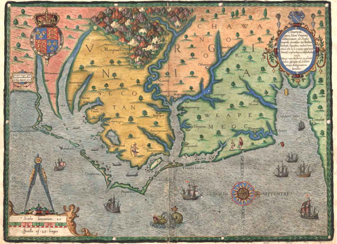 john white map north carolina roanoke