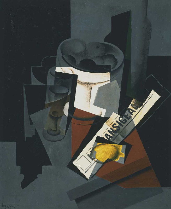 juan gris still life newspaper