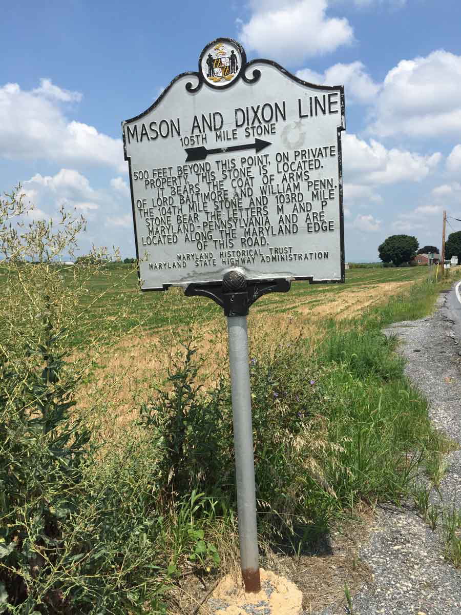 mason dixon line marker