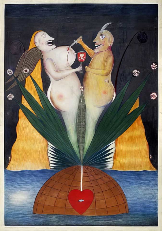 The Moralistic Moon Dualism, Friedrich Schroder Sonnestern, 1955, via WikiArt