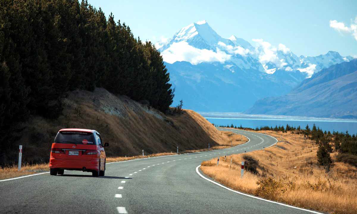 Road trip in New Zealand where left-hand traffic is the norm
