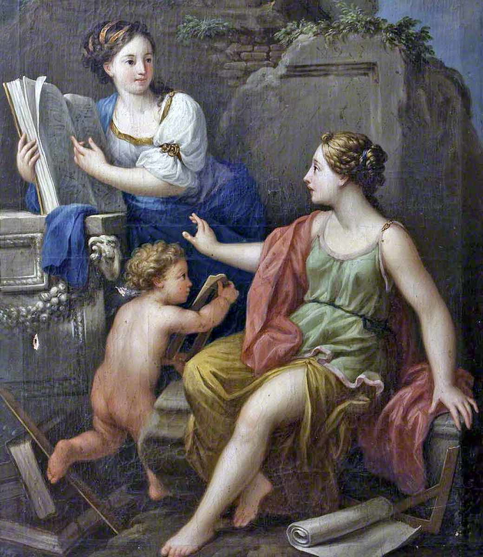 personification mathematics geometry painting