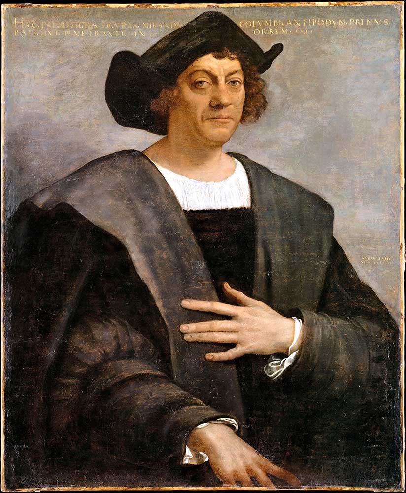 Portrait of a man thought to be Christopher Columbus, by Sebastiano del Piombo, 1519