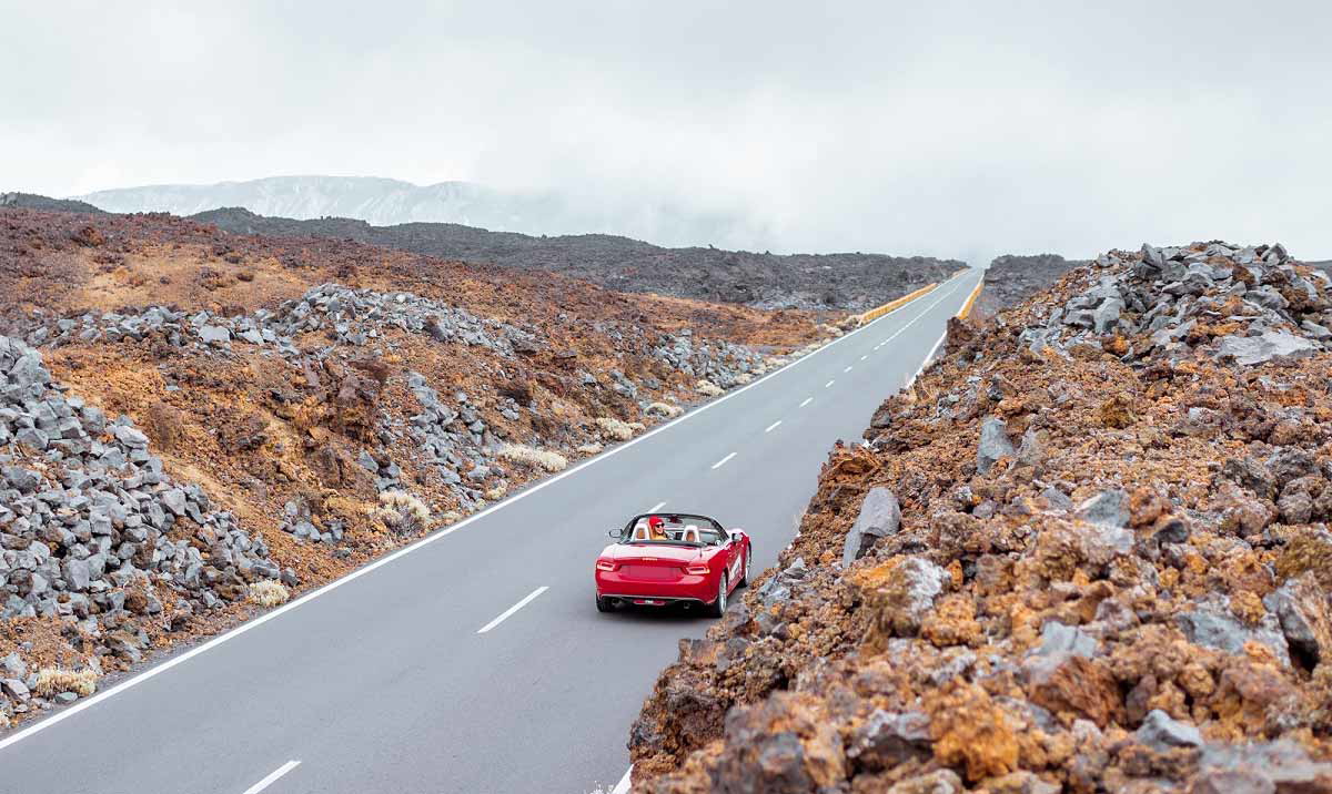 Quiet roads in Spain where driving on the right is the law