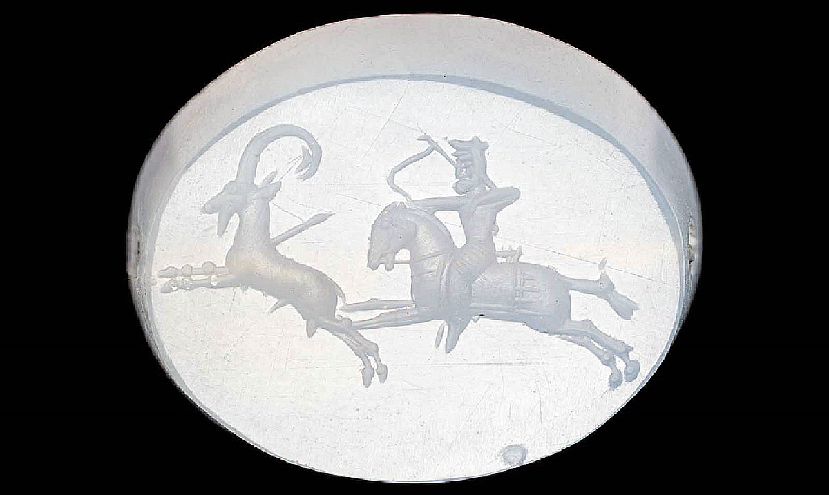 scaraboid with persian archer