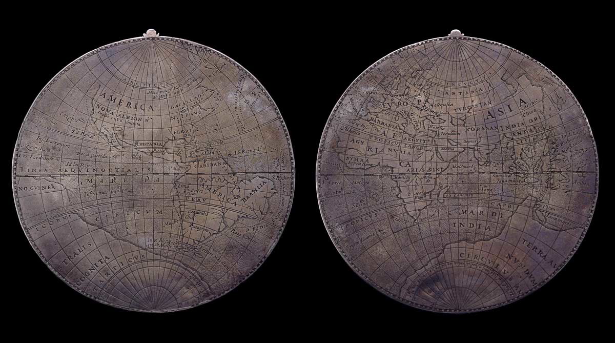 sir francis drake voyage silver plaque mercator