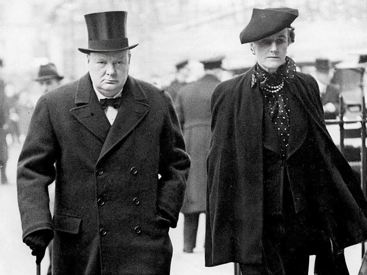 sir winston churchill lady clementine churchill photo