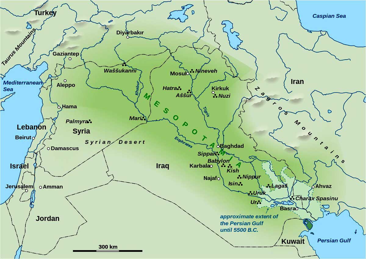 sumer mesopotamia map cradle of civilization