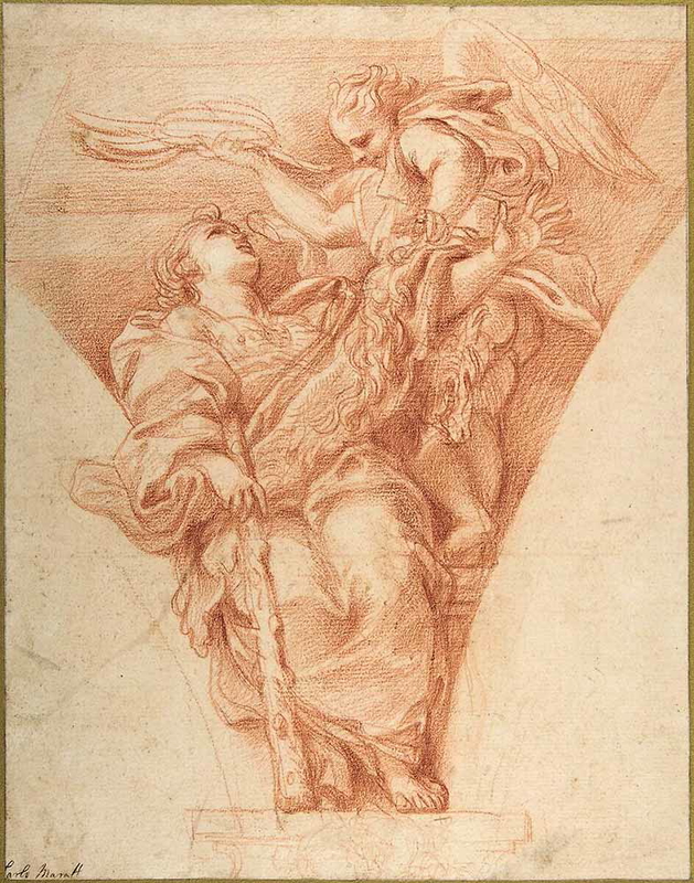 Virtue crowned by honour, Carlo Maratti, 1670-6, via The Met