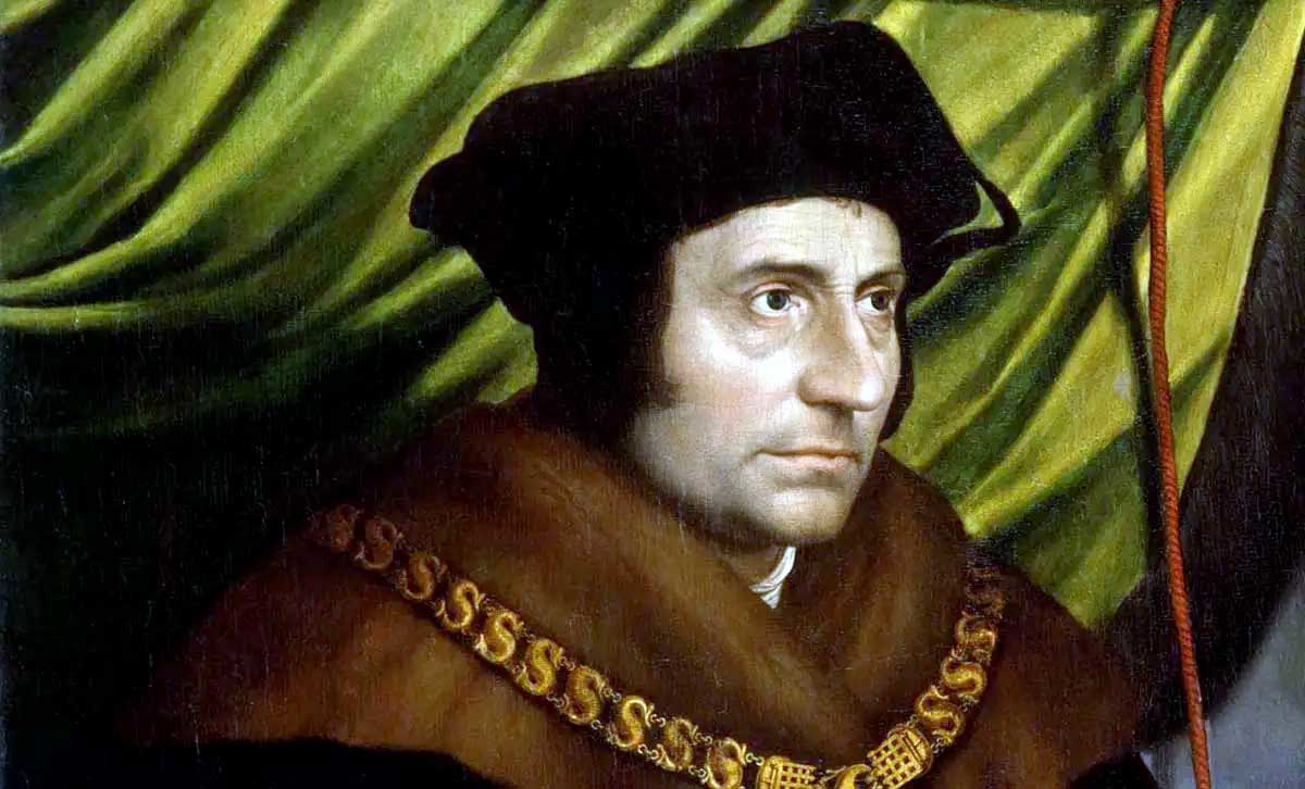 Hans Holbeing the Younger, Thomas More, 1527, via the Telegraph