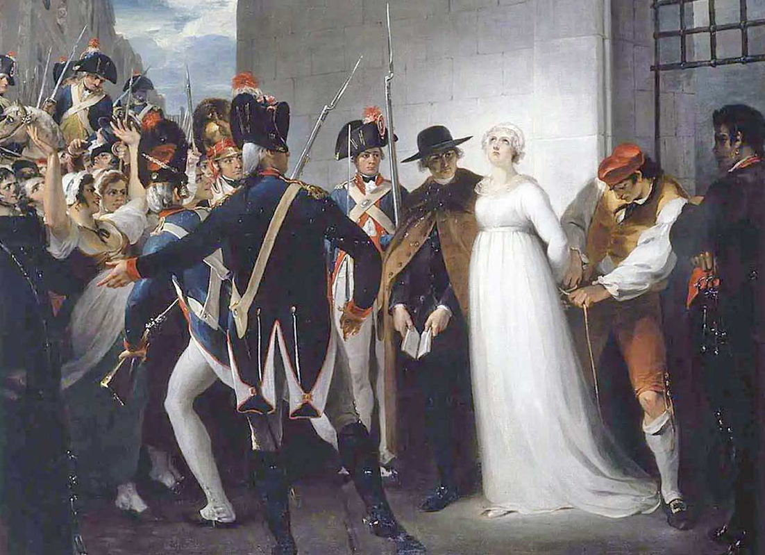 Marie Antoinette being taken to her Execution, October 16, 1793 by William Hamilton, 1794, via Musée de la Révolution française, Vizille