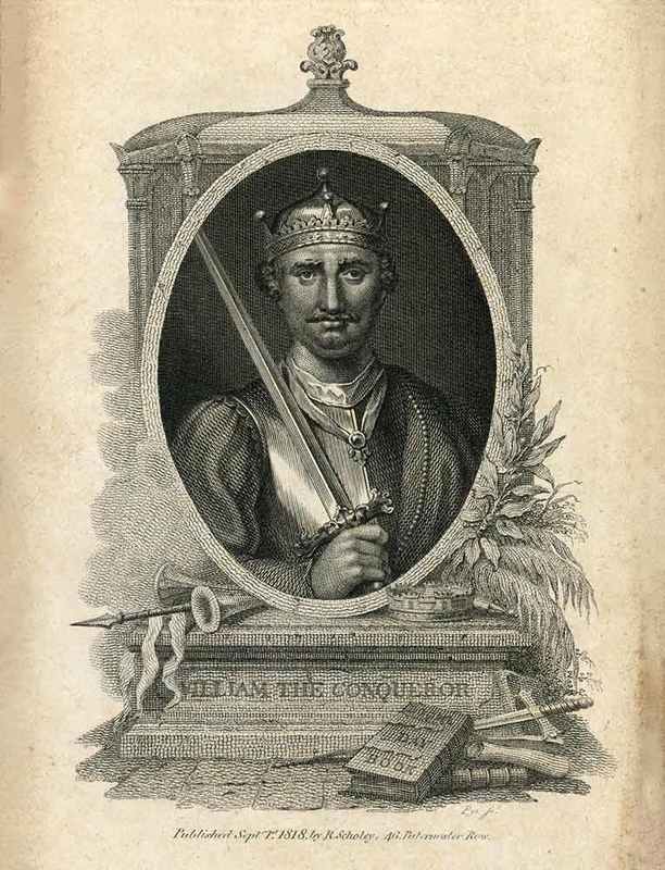 A portrait of William the Conqueror, King of England, Duke of Normandy, the man who effectively introduced Anglo-Norman French to England, via Wikimedia Commons