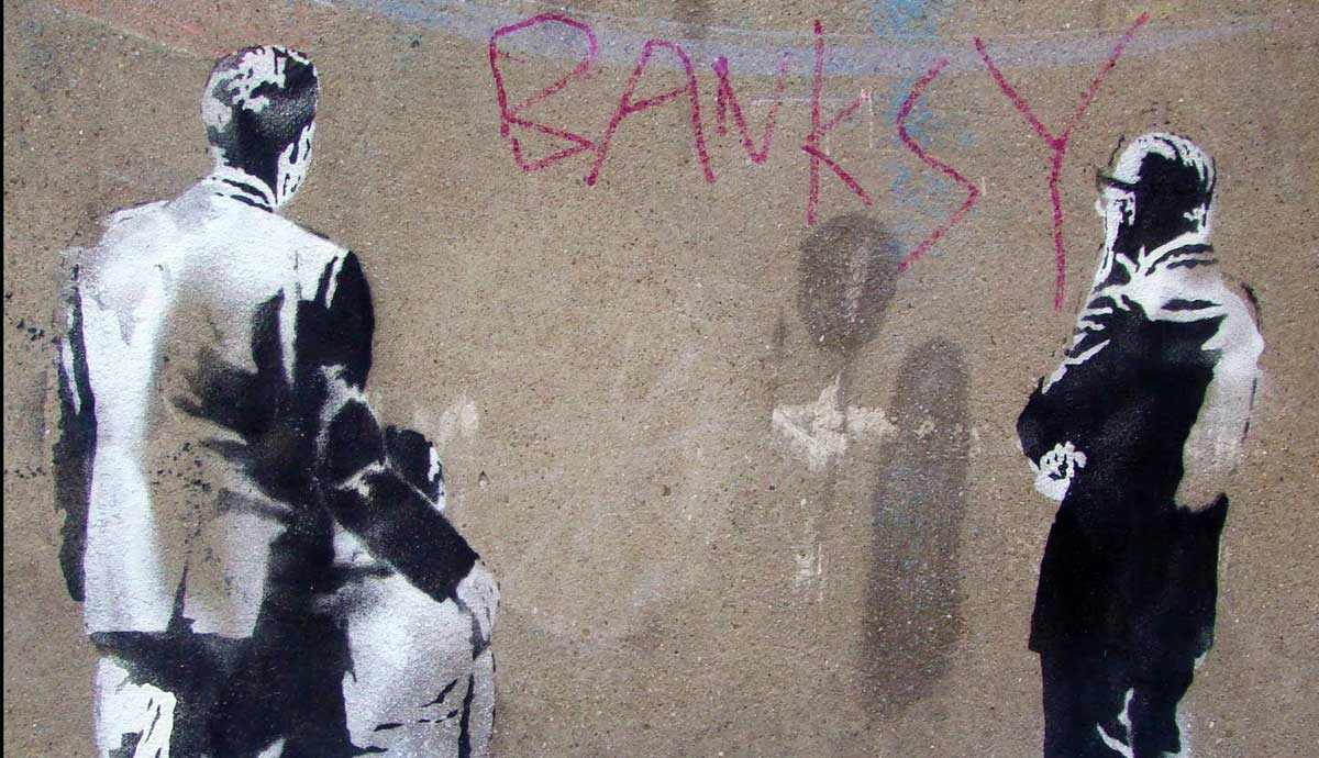 A Banksy mural in Toronto, Canada.
